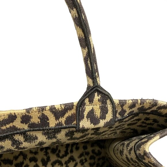 Auth DIOR/ChristianDior Book Tote Large Bag - Beige Dark Brown Jacquard Tote Bag - Picture 10 of 16